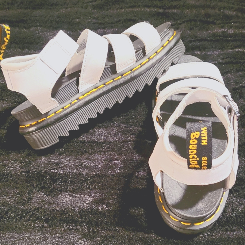 Brand new never worn white Dr. Marten sandals.